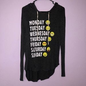 Long Sleeve Grey Hoodie M